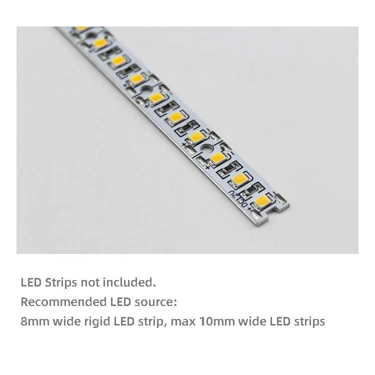 ALP026 Corner Mounted 11x11mm Plastic LED Strip Profile for kitchen cabinet