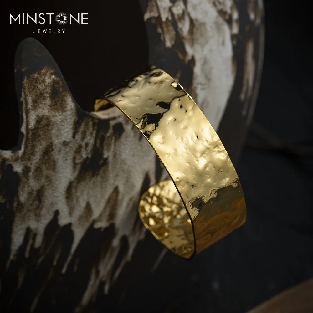 18K gold plated tranish free waterproof cuff for women girls gift handmade bracelet