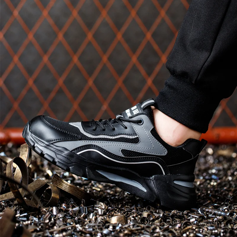 China  High quality Construction Working Protective Footwear Lightweight European Sport steel toe safety shoes for men