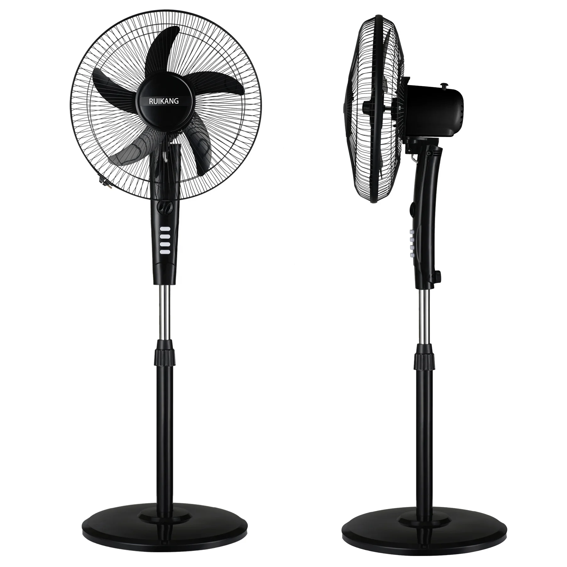 16 Inch High Speed Cooler Electric Floor Standing Fan With Remote Control 5 PP Fan Blade oscillation ventilador Pedestal Fan