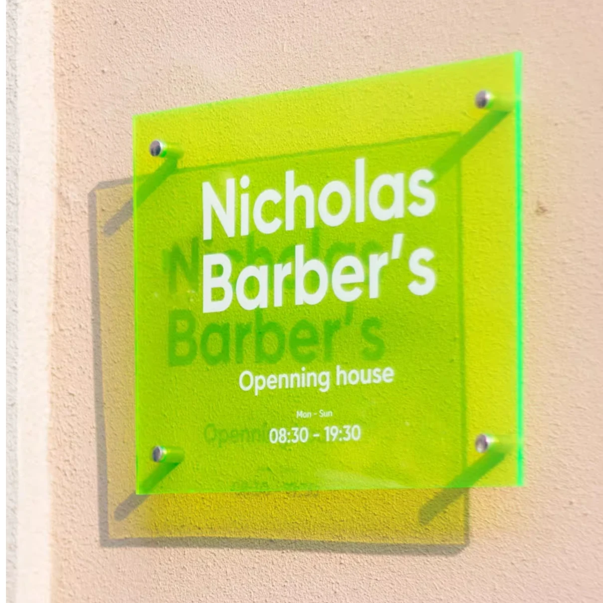 BIGIMAGE Luxury Modern custom Design logo Acrylic signs wall facades UV Printing Fashion advertising display decoration