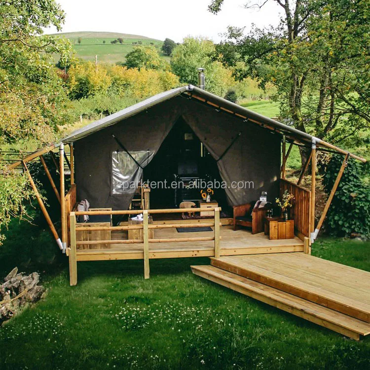New Design African Canvas Glamping House Luxury Safari Tent With Toilet