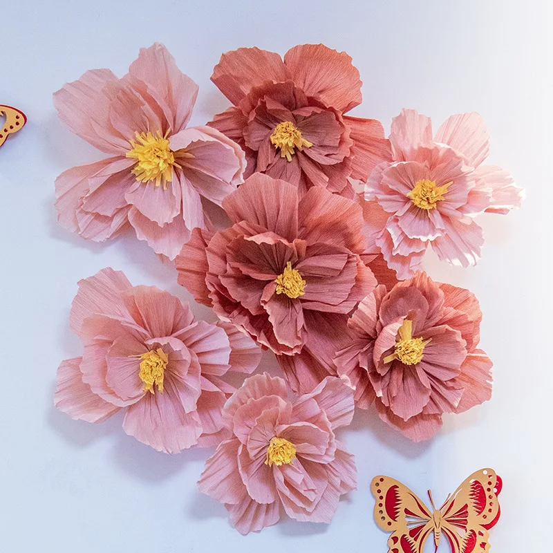 High Quality Handmade Paper Flowers Wedding Stage Road Guidance Silk Flower Wedding Scene Layout