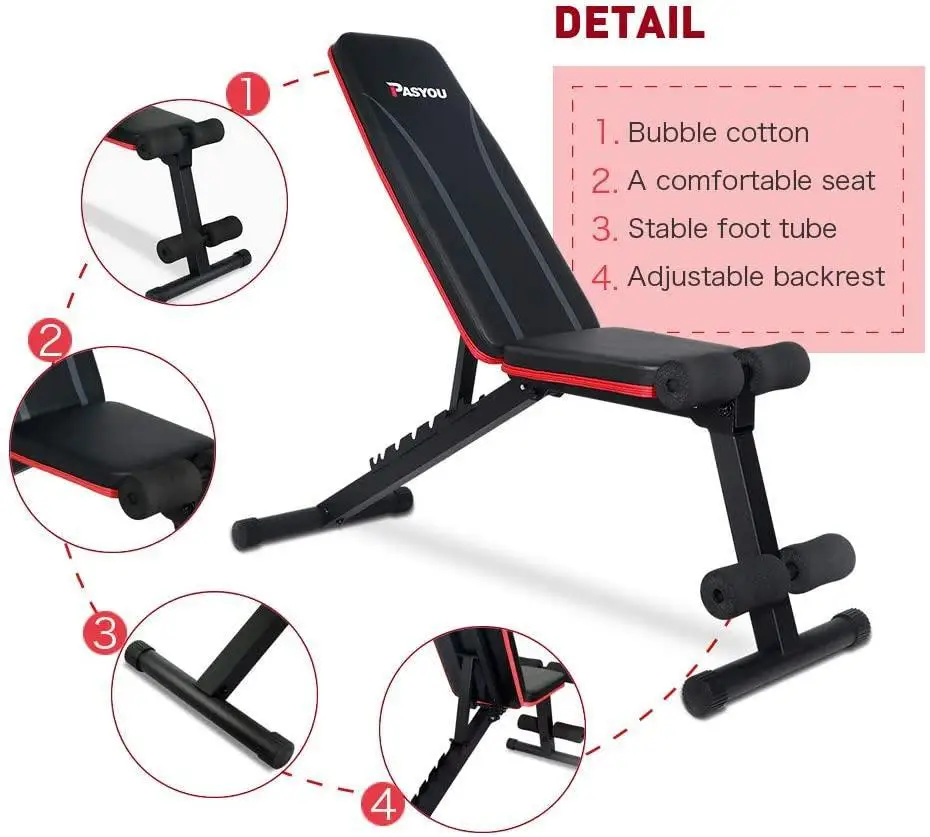 Wholesale High Security Strength Training Gym Adjustable Dumbbell Folding Weight Lifting Bench