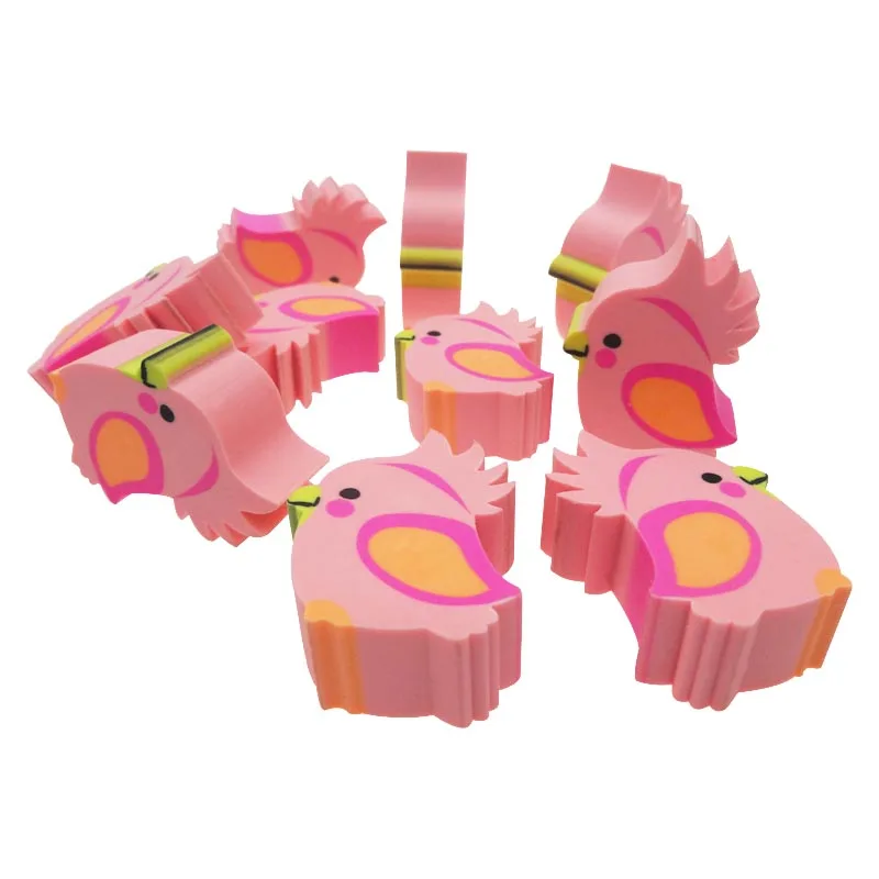 Mini Eraser For Kids Extrusion Bird Shape Fancy Soft Eraser
