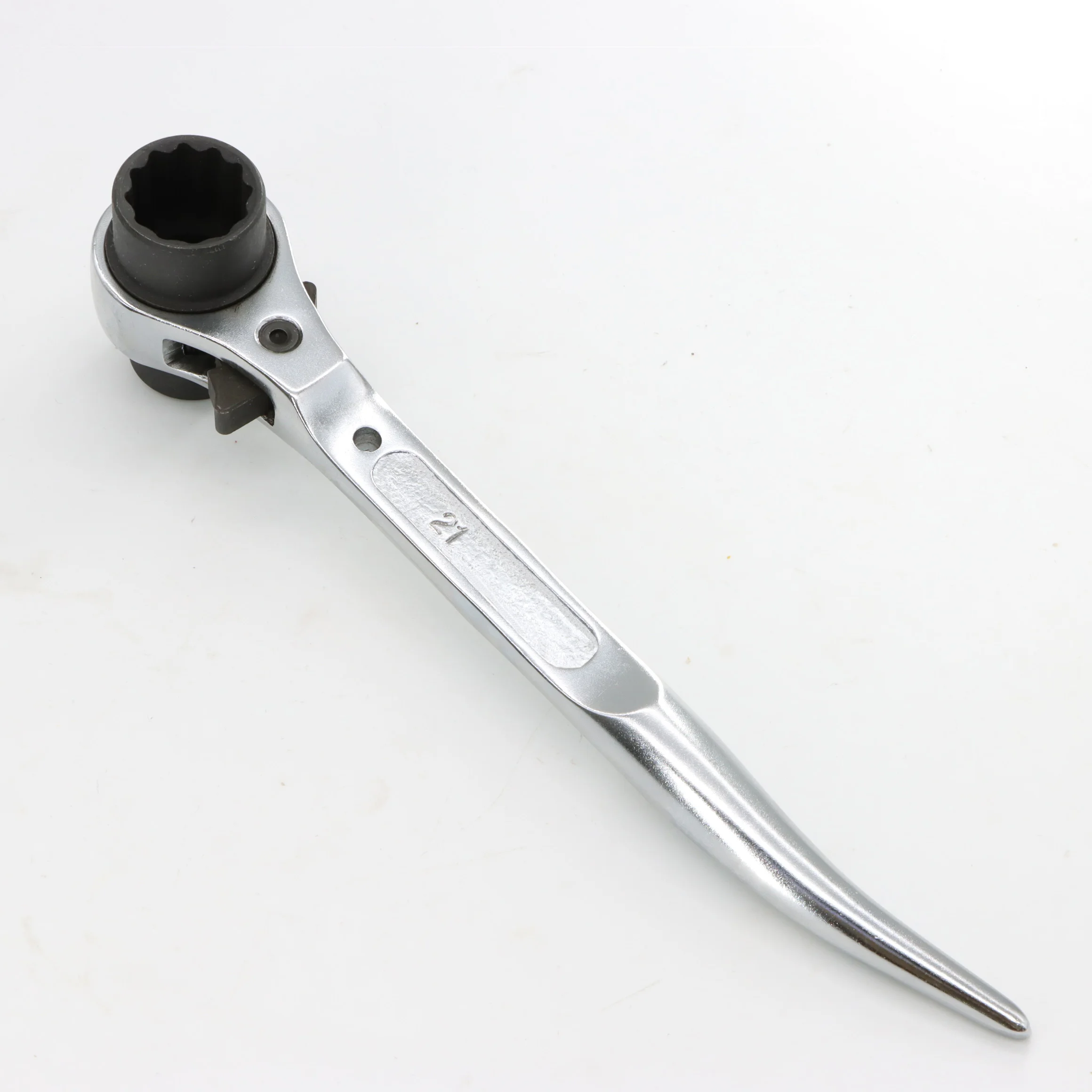 19/21mm Polishing Surface Electroplate Scaffolding Podger Ratchet Forged Shaft Stubby Podger Wrench