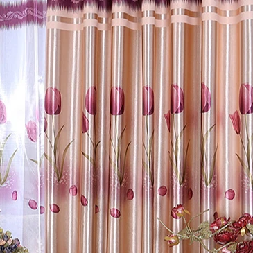Polyester Flower Design Printing Blackout Fabric Window Curtain latest curtain fashion designs curtain fabric