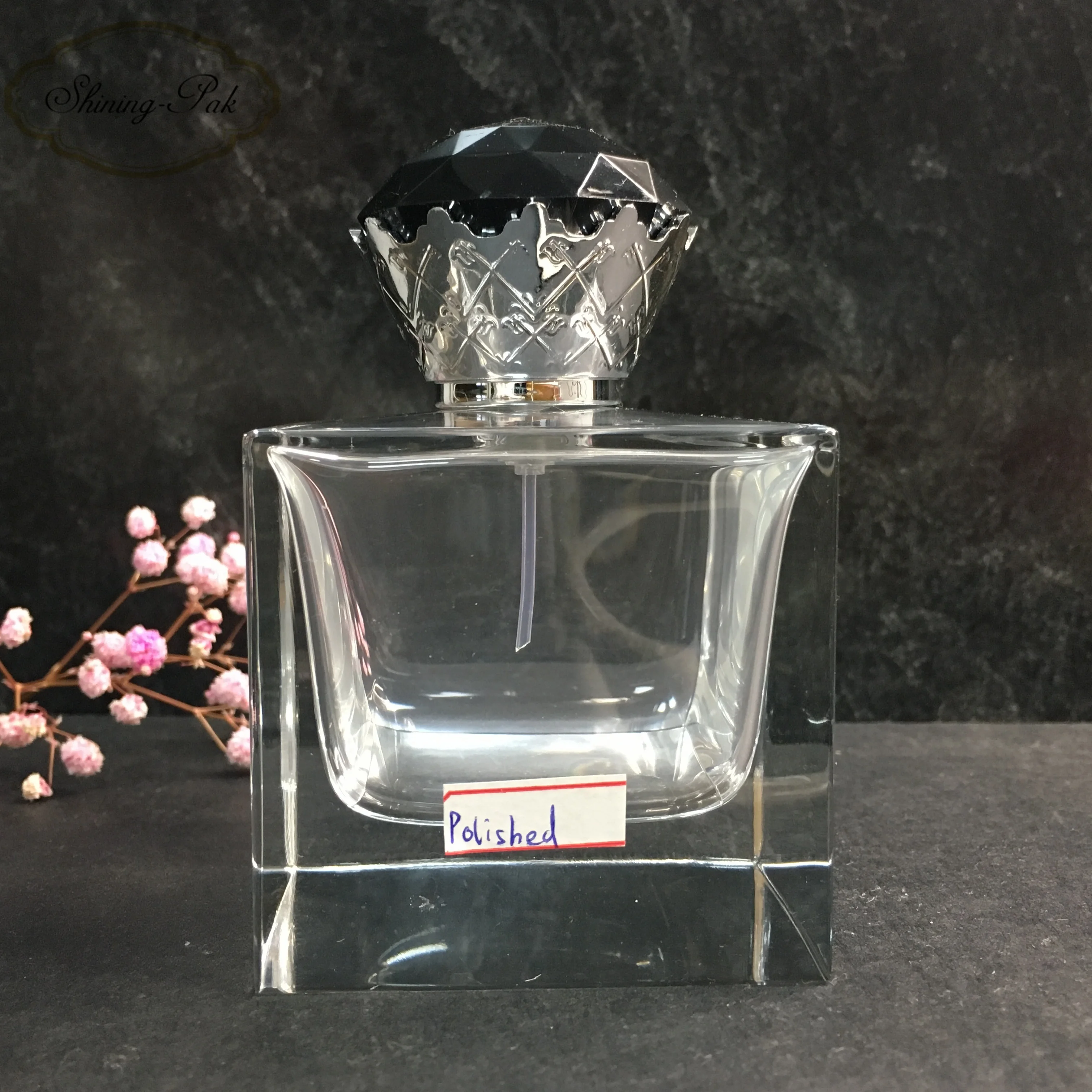 Custom Logo Diamond Shaped Crystal Plastic Surlyn Luxury Perfume Bottle Cap