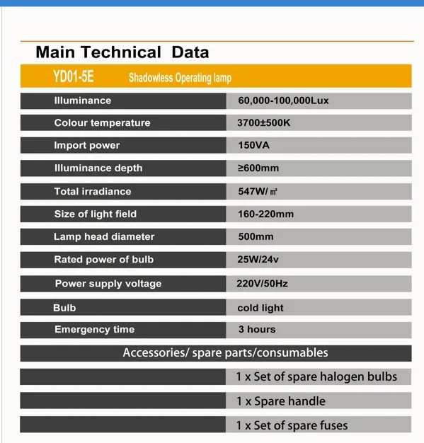 HFoperation theater light cold light operating lamp mobile standing lamp with operation room emergency