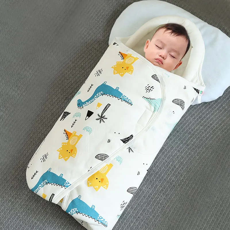 Newborn sleeping bagBaby swaddling cloth pure cotton spring and summer baby anti shock bag bedding  baby products