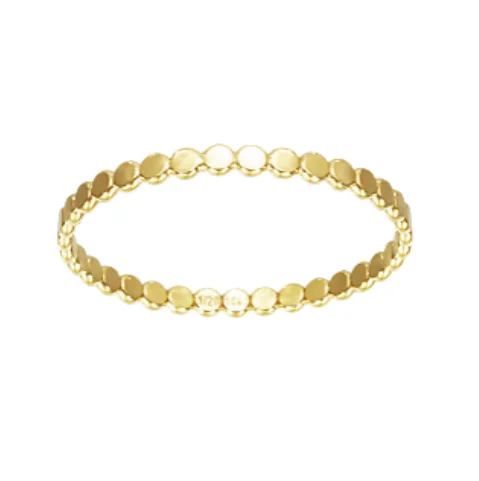 GP Ring band 14k gold filled flat beaded US size permanent rings gold filled light gold rings wholesale