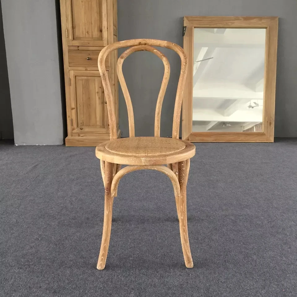 Mrs Woods High Quality Nordic Luxury Modern Oak Wooden Rattan Crossback Chairs Outdoor Wedding Dining Cross Back Chair