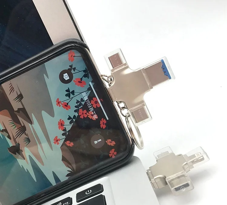 Extra storage for iphone usb stick 4 in 1 64g for ipad usb3.0 flash drive for iphone iphone memory stick