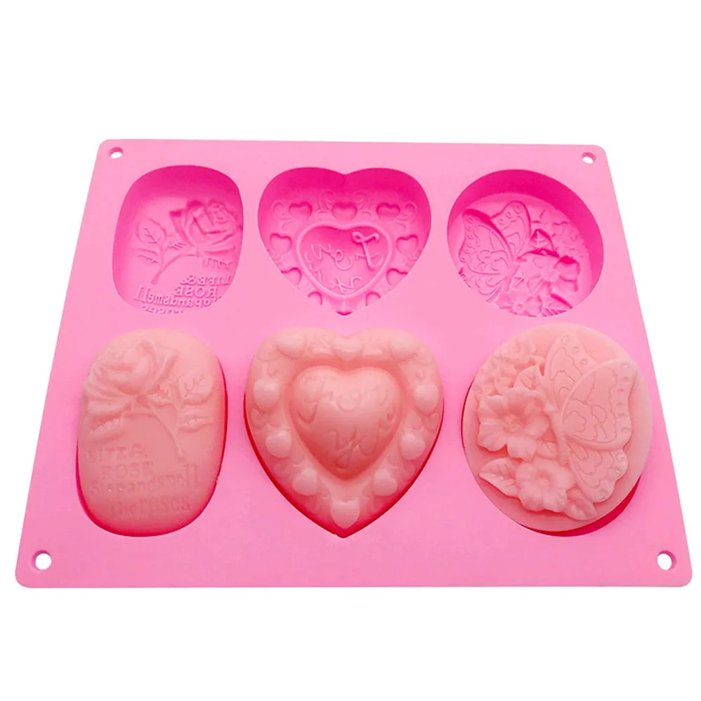 Cake Concrete Mold Chocolate Making Soap Ice Cream Rubber Mould 6 Cavities Silicone Cake Tools 3~5days Silicon Cake Mold Moulds