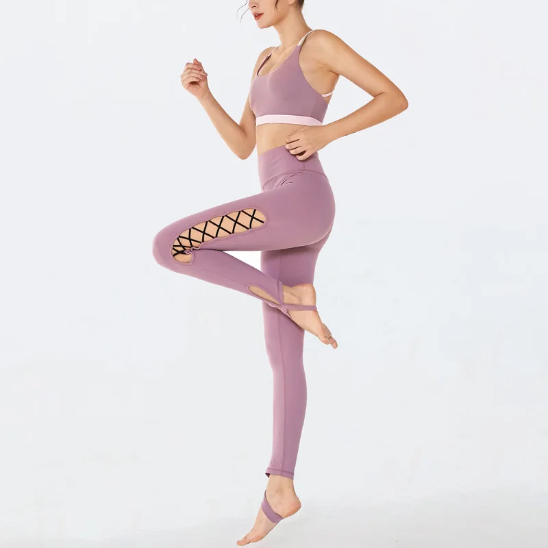
wholesale ladies girls crane mesh gym fitness clothing set unbranded oem custom women sportswear 