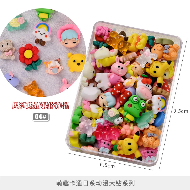 Mixed Designs Nail Sticker Rhinestone Nail Art 3D  Butterfly Embossed Flower Manicure Gradient Ripple Butterfly