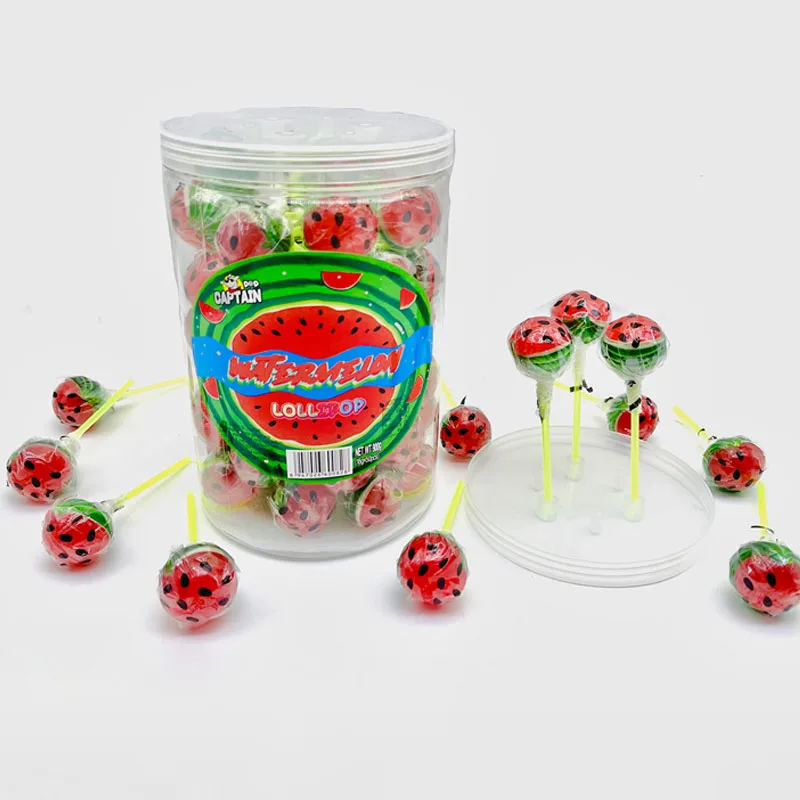 Wholesale Custom Hard Candy Bulk Rainbow Swirl Big Colorful Lollipops 18g