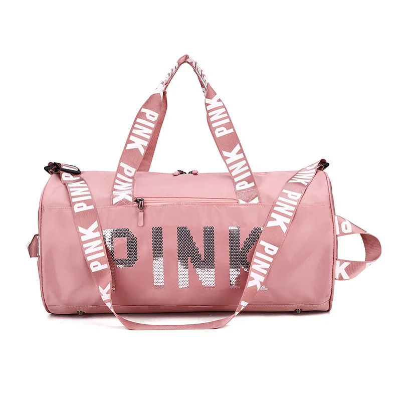 2021 Hot Selling Travelling Custom Duffle Bag For Girls Pink