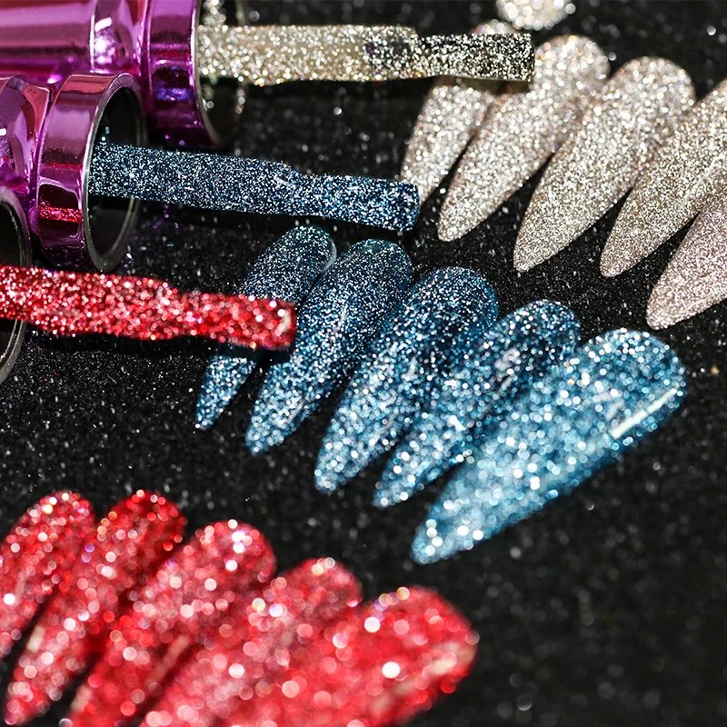 FN Custom Logo 15ml Reflective Gel Polish Flashing Effect Soak Off UV Glitter Disco Nail Gel Polish