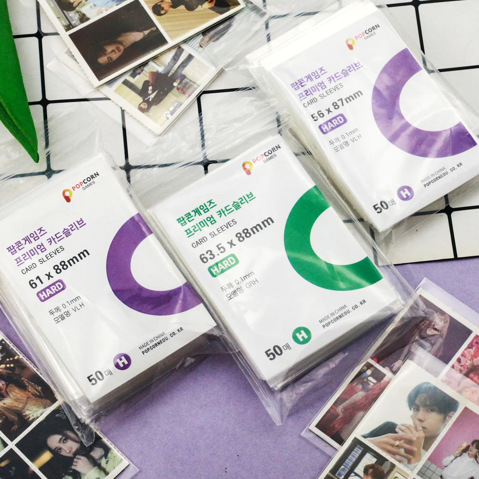 TCG/CG/MTG/YUGIOH сплошной цвет 20 шелк 64*88 мм CPP kpop Корея попкорн идол Фотокарта игровая карточная пленка рукав