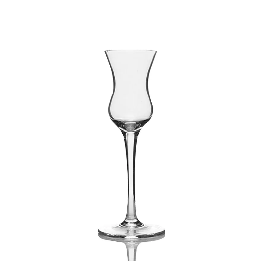 China Factory Manufacturer 60ml long stem Home Bar Hand Blown Clear Mini Wine Glass Shot Glass