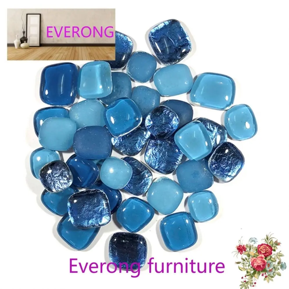 Artificial Pebbles ColoEVul Glass Pebbles Decorative Transparent Glass Pebbles For Garden