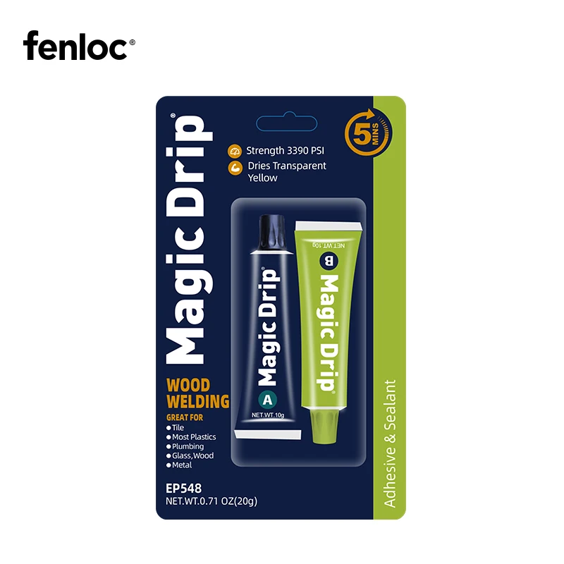 Factory Hot Sale 5mins Dries Transparent Yellow Epoxy Structural Adhesives OEM 10g+10g AB Gule Adhesives Sealants