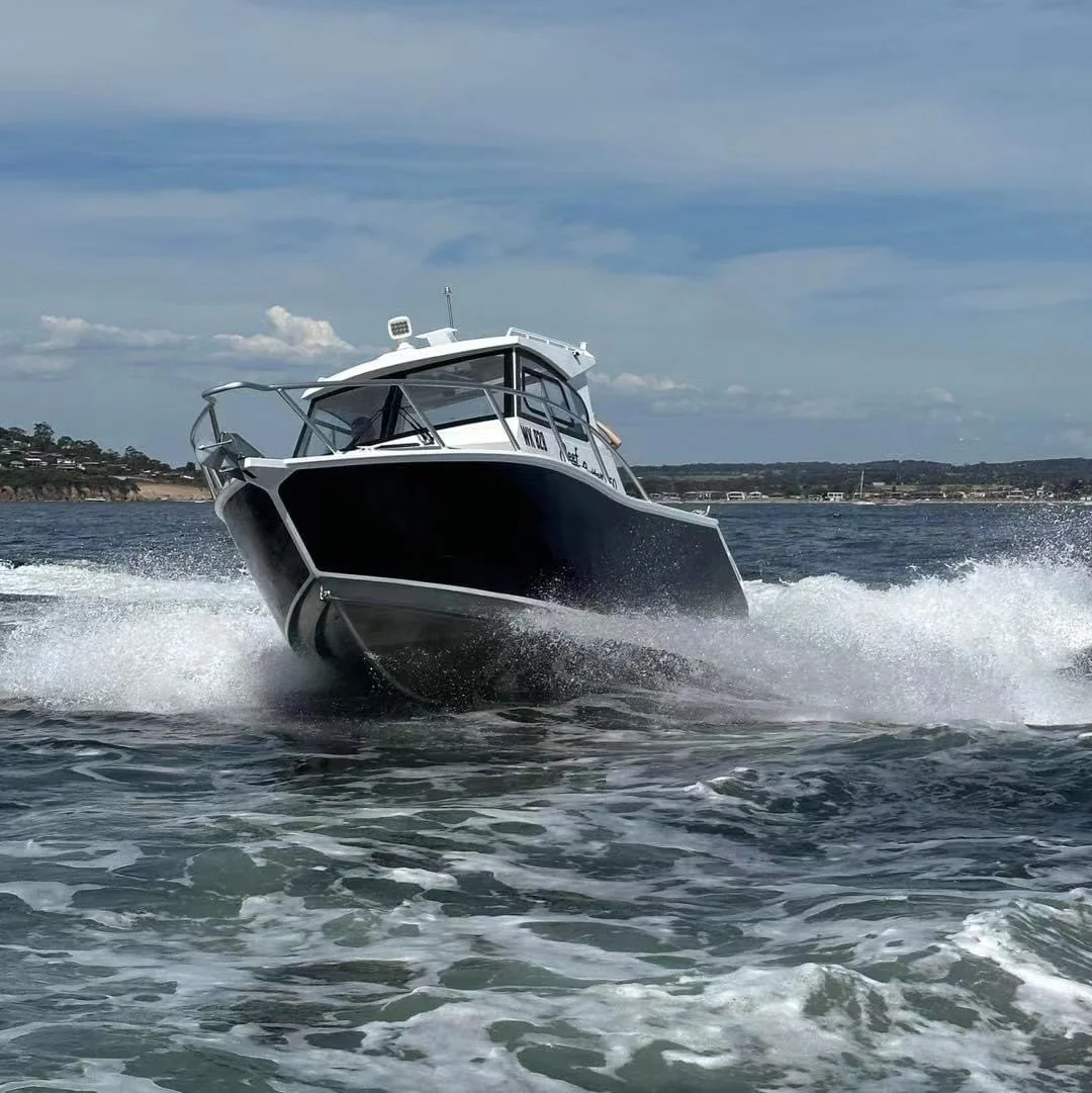 7.5m 25ft Aluminum Family Leisure Offshore Luxury Yacht Sport Fishing Boat open cabin