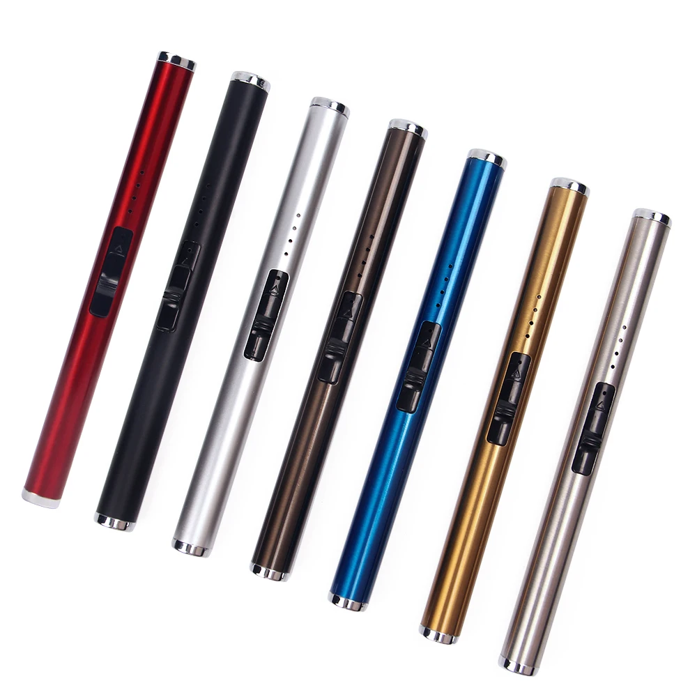 Luxury Windproof Flameless Arc Plasma Electronic Lighters Rechargeable USB Lighter Electric Lighter for Kitchen Gas Stove