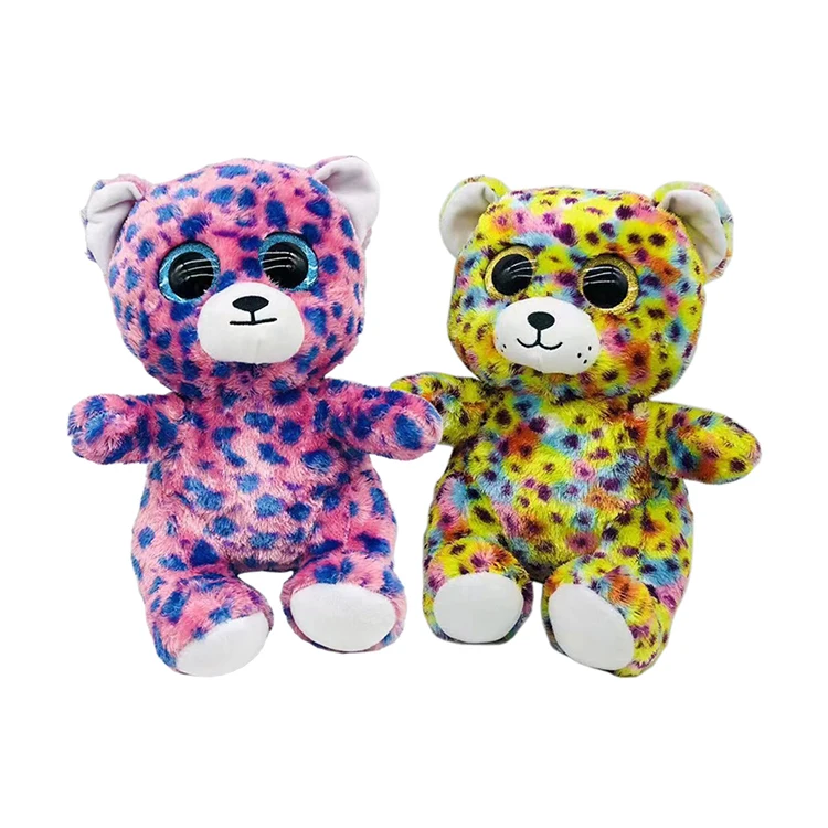 Customized Soft Big Eye Plush Stuffed Doll Factory Price Big Eye Colorful Plush Teddy Bear Toys