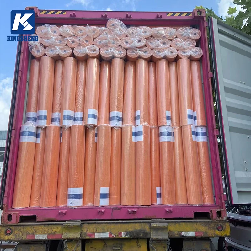 hebei factory 2023 new 160g orange no duct cheap turkey   plaster fiberglass mesh