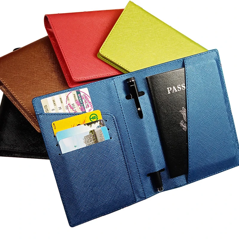 Hot Sale Multi-function Passport Credit Card Holder PU Fancy Travel Wallet Designer