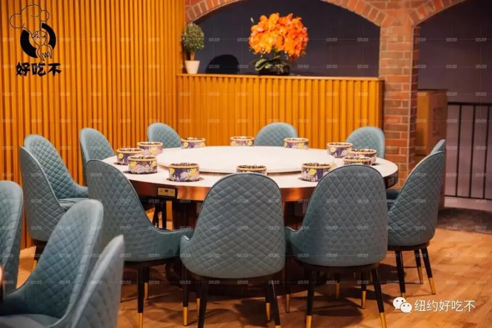 Custom Design Health&Interesting Individual Mini Shabu Hot Pot Restaurant Dining Table With Metal Base