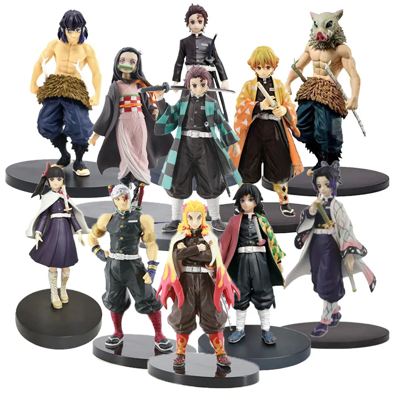 Wholesale De Anime Pvc Action Model Figure Toys Action Figure 15 Style Demon Slayer Kimetsu No Yaib