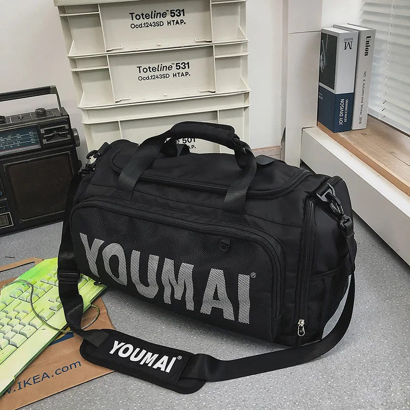 Лидер продаж 2023 спортивные сумки с индивидуальным принтом отделением для