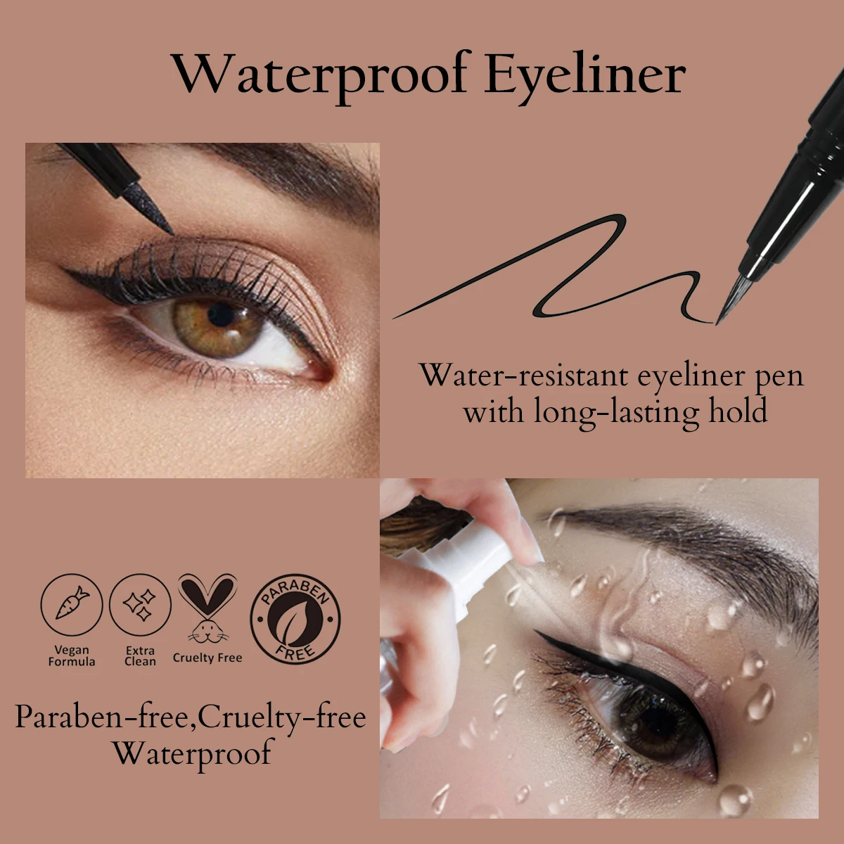 Wholesale Makeup Eye Liner Custom Logo Liquid Eyeliner Quick Dry Waterproof High quality long lasting Eyeliner