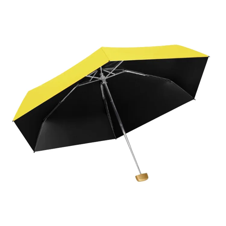 Sun Rain Women Flat Lightweight Umbrella Parasol Folding Sun Mini Umbrella Small Size Easily Store Parasol