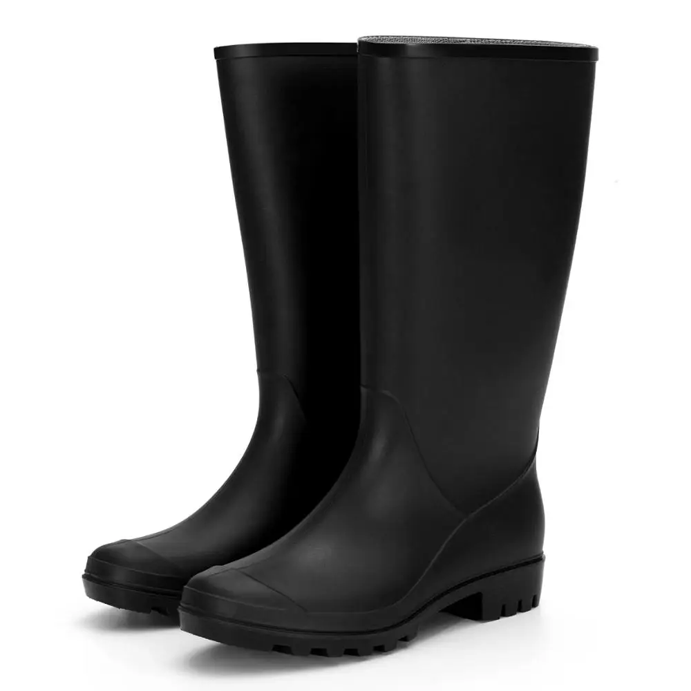 Customized Comfortable High Knee PVC Ladies Women Wellington Rain boots
