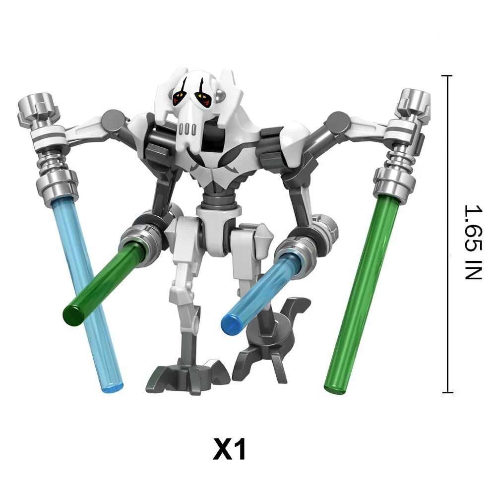 28-Piece Pack Battle Soldiers Generals Battle Droids with Weapons Set Building Blocks Action Figures Toy Boys Kids Gift