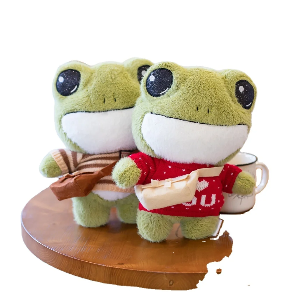 Wholesale cross-border special cute dressed frog doll doll plush toy claw machine doll birthday gift pillow