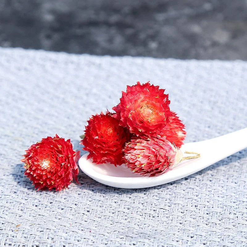 Chinese Hong Qiao Mei Dried Globe Amaranth Gomphrena globosa Linn Herbal Tea Flavor Tea