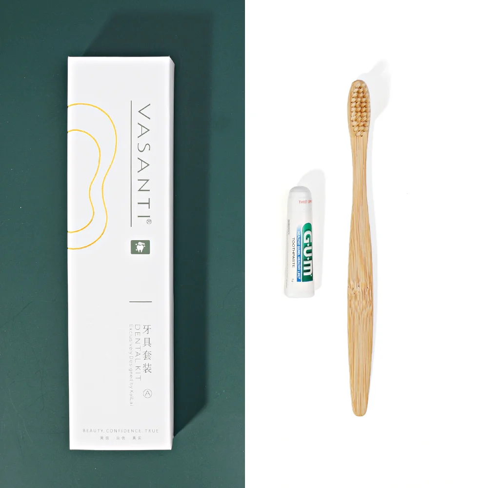 Manufacture Customized Disposable Hotel Amenities Dental Kit Hotel Toothbrush With Toothpaste
