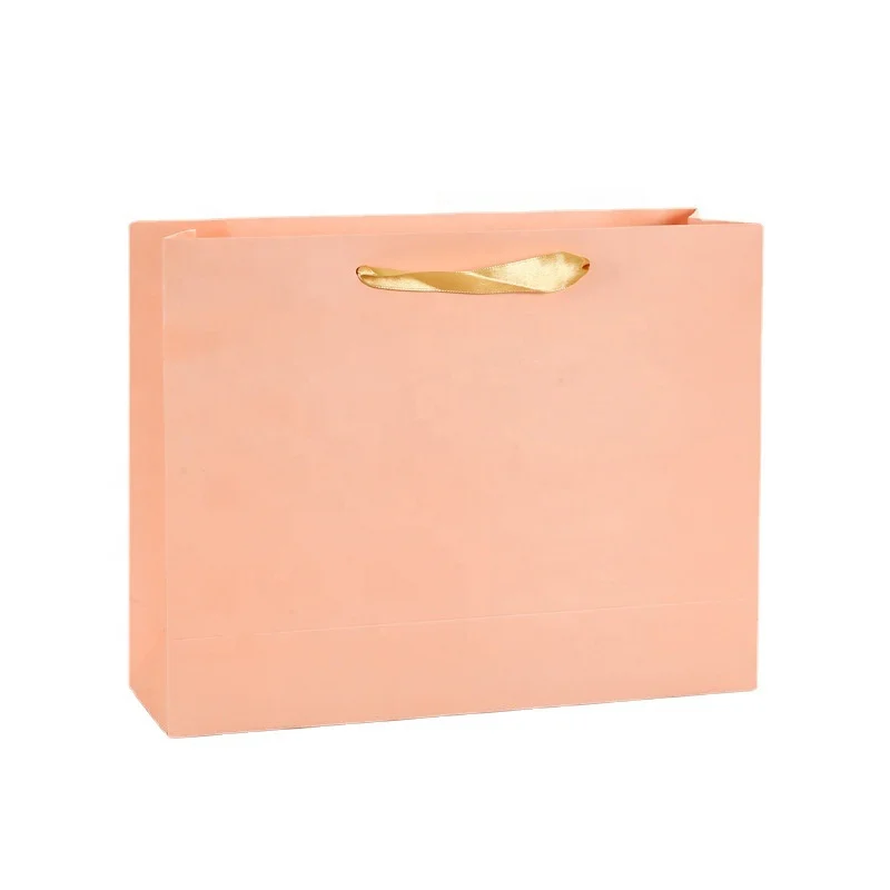 High quality low moq custom brand logo printed white cardboard shopping gift paper bags packaging