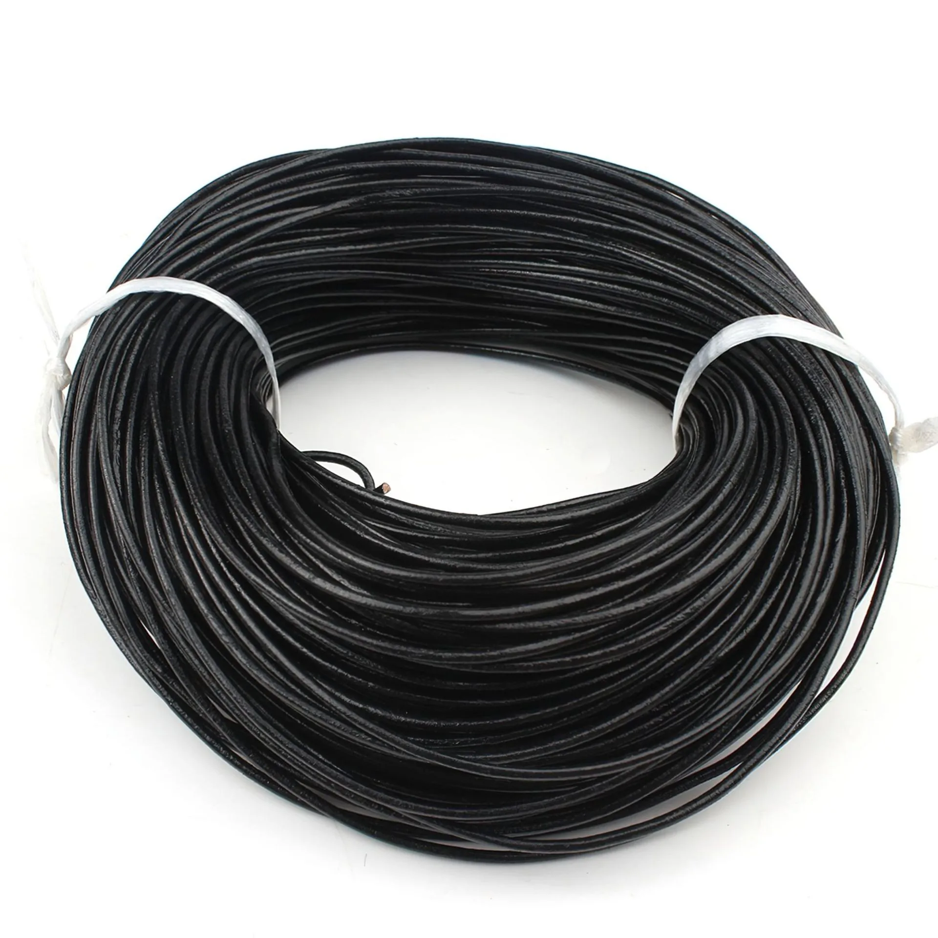 Genuine Leather Cord cowhide leather round Rope Full Grain DIY 100PCs/Bag 1735394