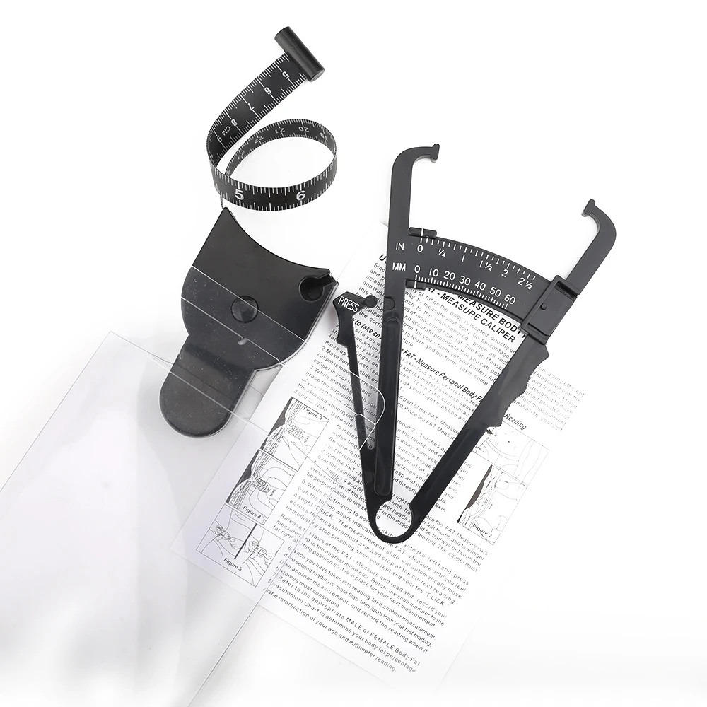 Wintape caliper body fat meter band measuring body fat tape measure fat skinfold caliper with tape