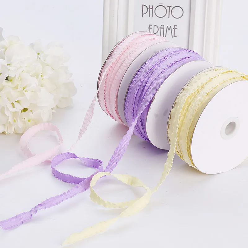 Macaron Color Fresh Pure Color Stretch Hair Accessories Decorated Polyester Diy Thin Ribbon