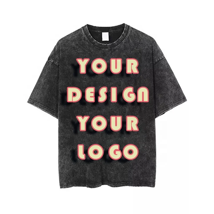 Qingzhihuo T-shirt print oversized t shirt graphic cotton vintage acid wash hip pop streetwear men tshirt