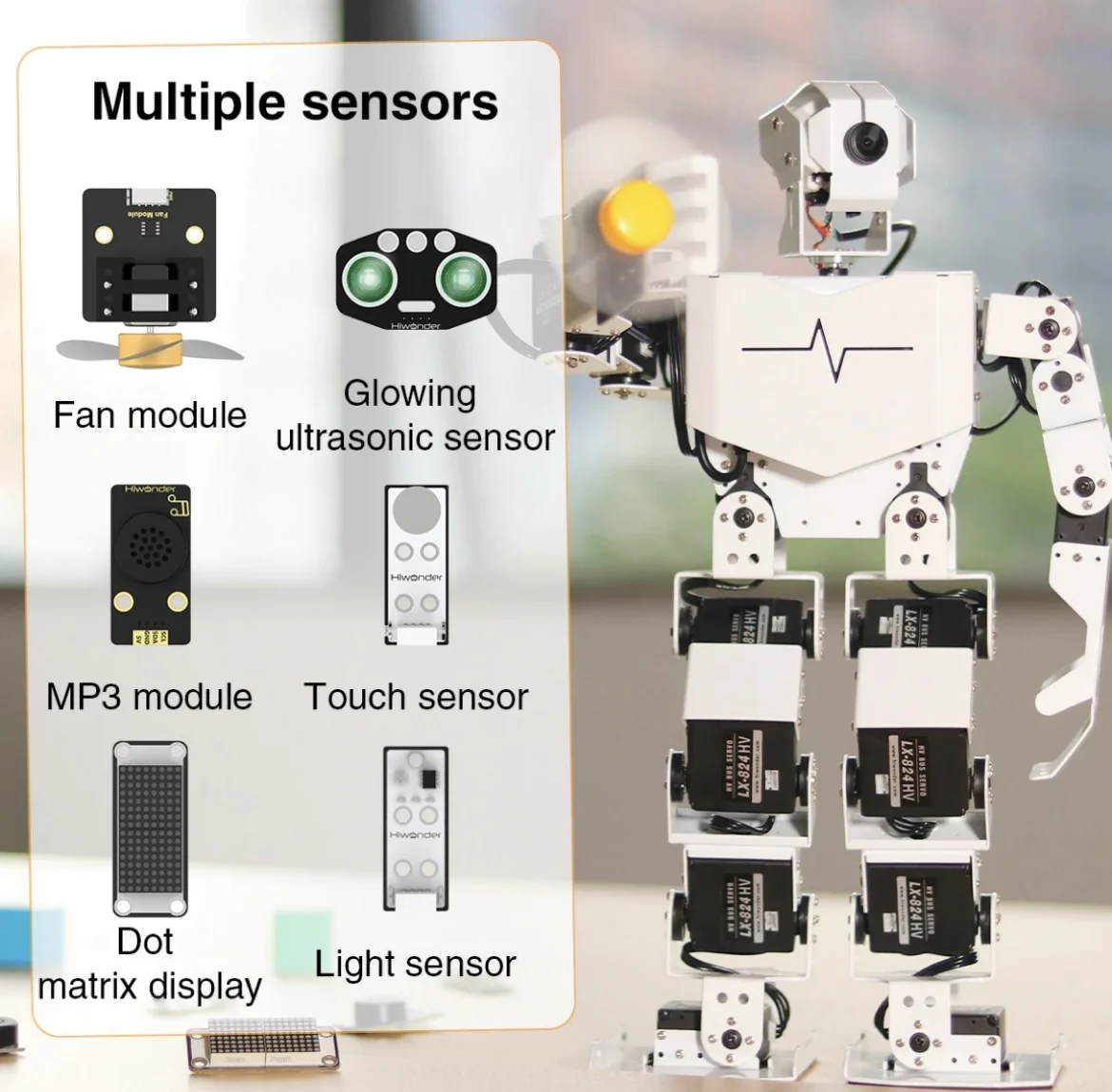 Робот-программатор Hiwonder Bionic Humanoid TonyPi Pro Интеллектуальное распознавание и отслеживание комплект
