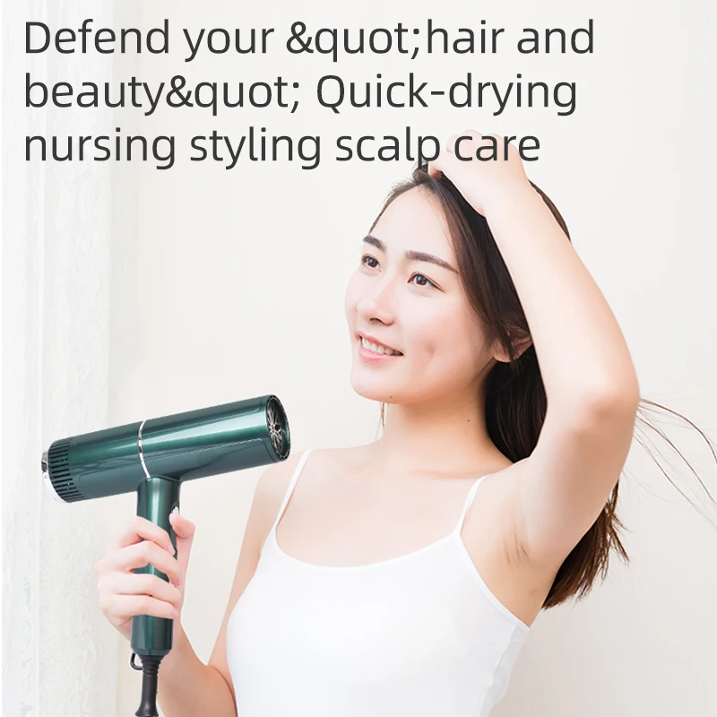 2021 Newest Salon Hair Blow Dryer Lightweight Fast Dry Low Noise Professional Ionic Blow Dryer Travel Hair Dryer Pink Green Red