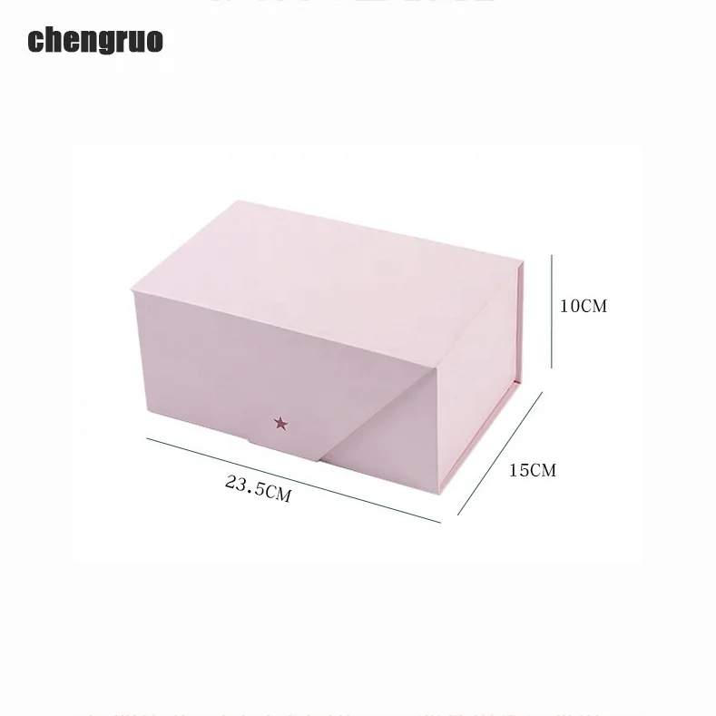 Chengruo Stock Emballage Bolsas Personalizadas Foldable Book Style Magnetic Closure Gift Paper Box Packaging
